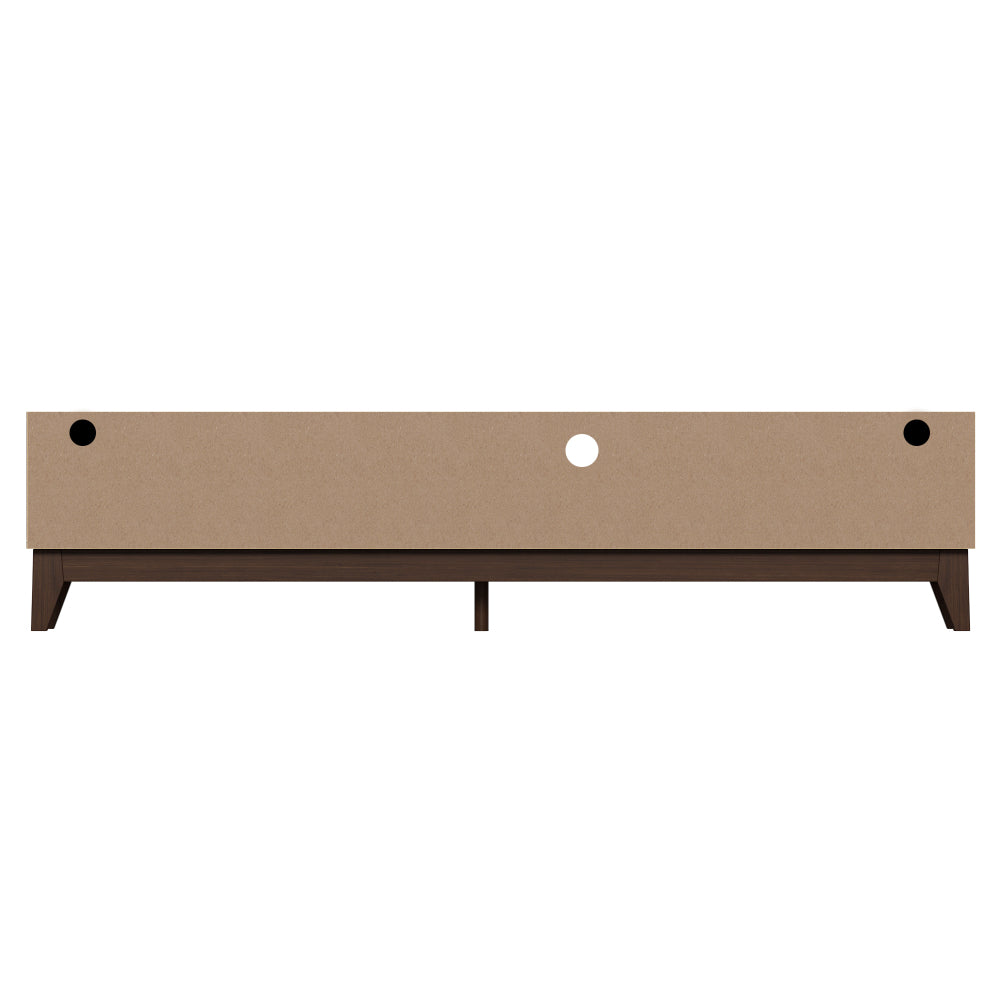 TV Console with One Drawer and Three Doors | Vintage Wood Finish, Metal Construction, Unique Design