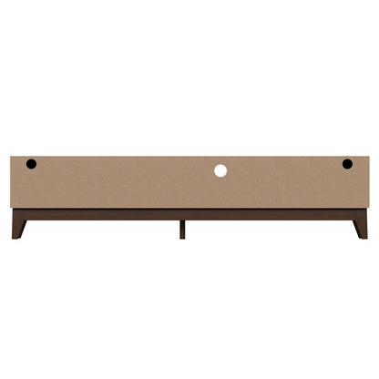TV Console with One Drawer and Three Doors | Vintage Wood Finish, Metal Construction, Unique Design