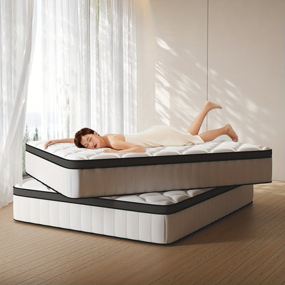 140x200cm/90x190cm - Premium 7-Zone Pocket Spring Mattress with Ergonomic Full-Body Support, Breathable Fabric, Durable Pocketed Springs & Silent Motion Isolation for Restful Sleep - Halloween & Black Friday Special