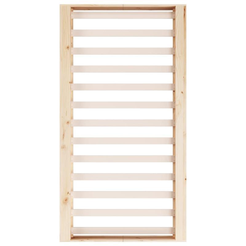 Contemporary Wooden Bed Frame 100x200cm - High-Quality Hardwood & Particle Board, Removable & Durable Frame with Built-In Headboard, No Assembly Required, Portable Bed Frame for Small Spaces, Bed Frame for Bed, Spacesaving Fu