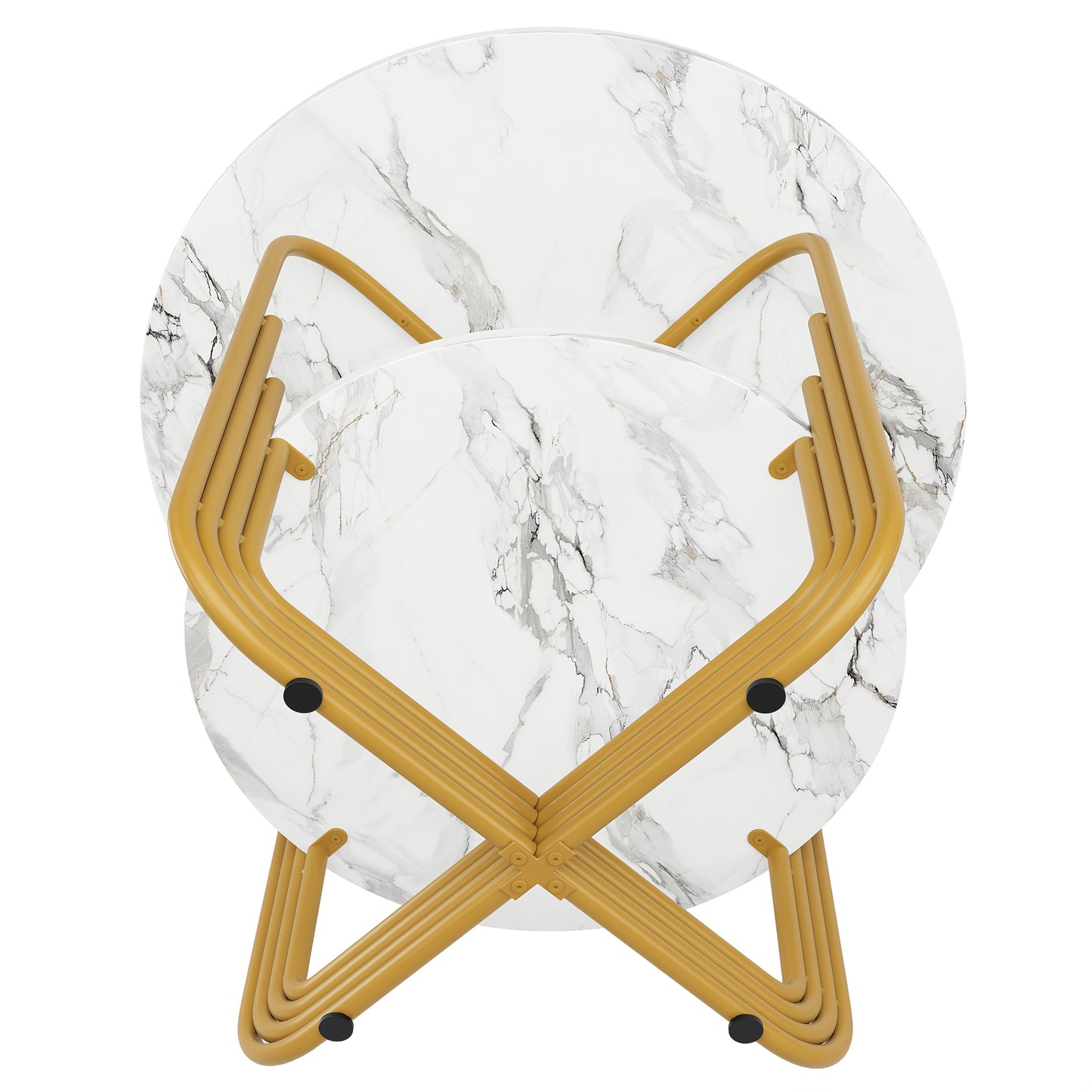 Luxury White Bamboo Round Dining Table & Coffee Table - 4-Person Expandable Design with Storage Plate in Center, Small Dining Table, Round Dining Table And Chair Set, Coffee Table Living Room, Round Coffee Table, Dining Table