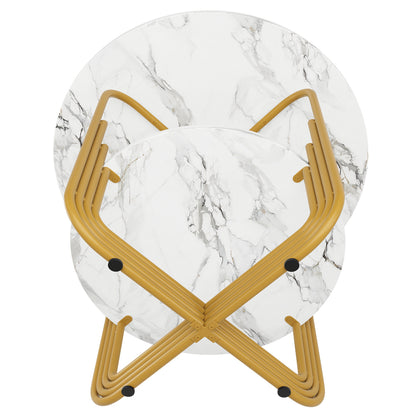 Luxury White Bamboo Round Dining Table & Coffee Table - 4-Person Expandable Design with Storage Plate in Center, Small Dining Table, Round Dining Table And Chair Set, Coffee Table Living Room, Round Coffee Table, Dining Table
