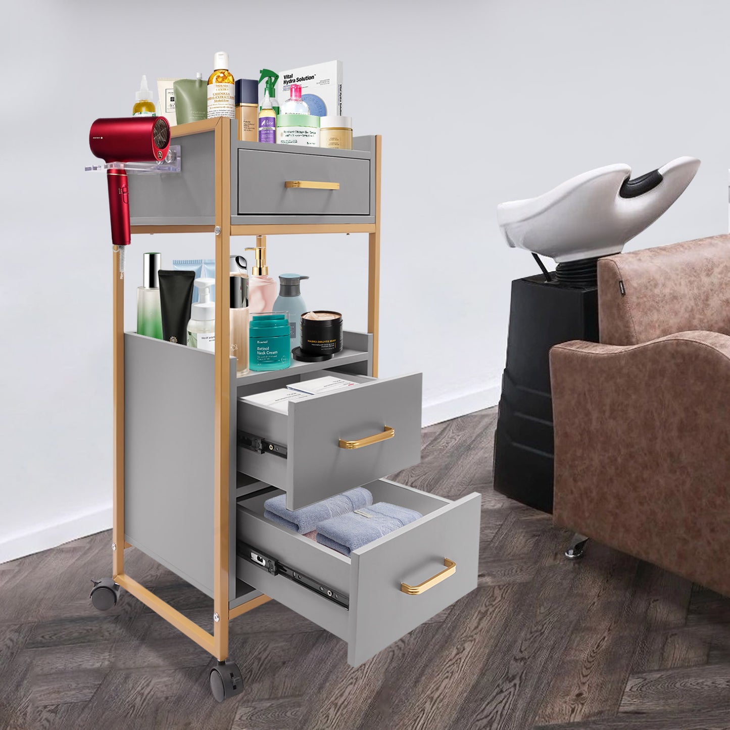 Salontafel – Koffietafel – Bijzettafel – Woonkamertafel – Tafel – Verstelbare Hoogte – Uitschuifbare Opbergruimte – Glanzend Wit – Lift-Top Design