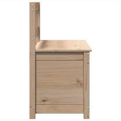Modern Solid Pine Bench with Storage - 104.14cmW x 44.45cmD x 76.2cmH - Light Wood Finish, Versatile Shoe Rack or Living Room Ottoman