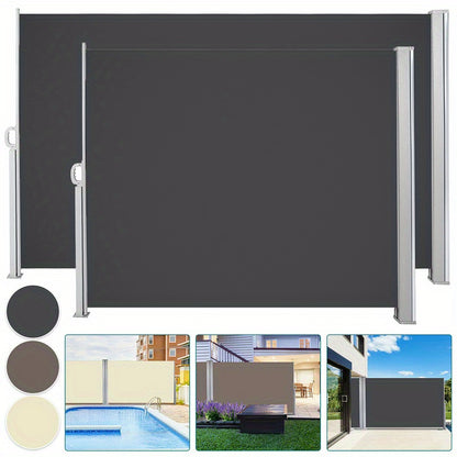 Zonnescherm – Zijdelingse Zonwering – Buitenluifel – Balkonafscherming – Terrasscherm – Stevig Aluminium/IJzeren Frame – 160x300 cm – UV-bestendig en Waterafstotend