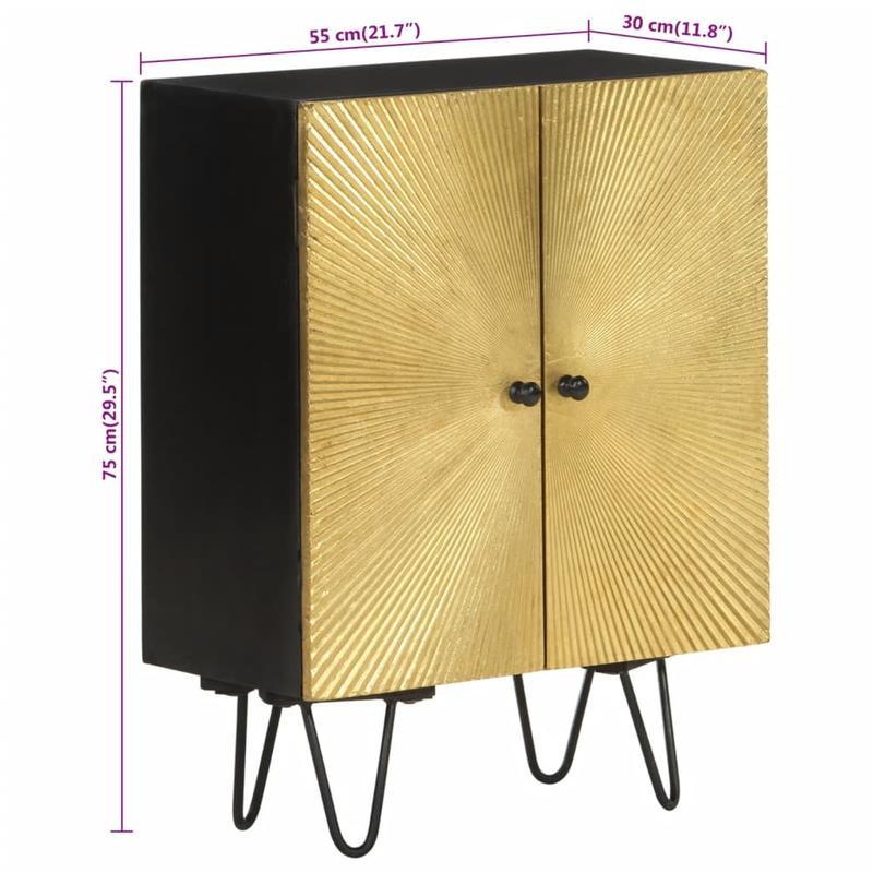 Houten Sideboard – Dressoir – Opbergkast – Buffettafel – Wandmeubel – Massief Mangohout – Compact 55x30x75 cm – Modern Klassiek Design