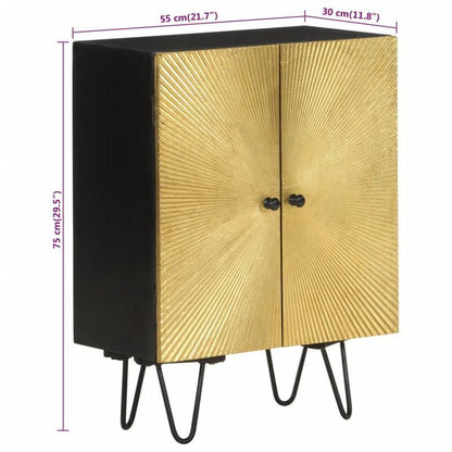 Houten Sideboard – Dressoir – Opbergkast – Buffettafel – Wandmeubel – Massief Mangohout – Compact 55x30x75 cm – Modern Klassiek Design