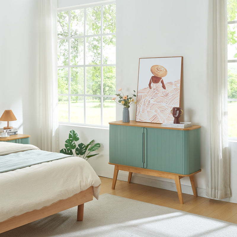 Dresser 'Tysvær with 2 Sliding Doors 110 X 40 X 80 Cm / Blue