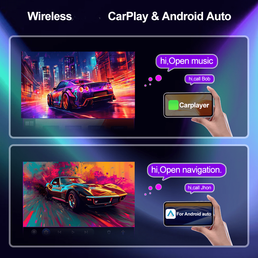 Autoradio – Car Stereo – Auto Radio – Multimedia Systeem – 2-DIN – 9 Inch Touchscreen – Android 15 Systeem – Draadloos CarPlay & Android Auto – AHD Achteruitrijcamera – 4GB RAM 64GB Opslag