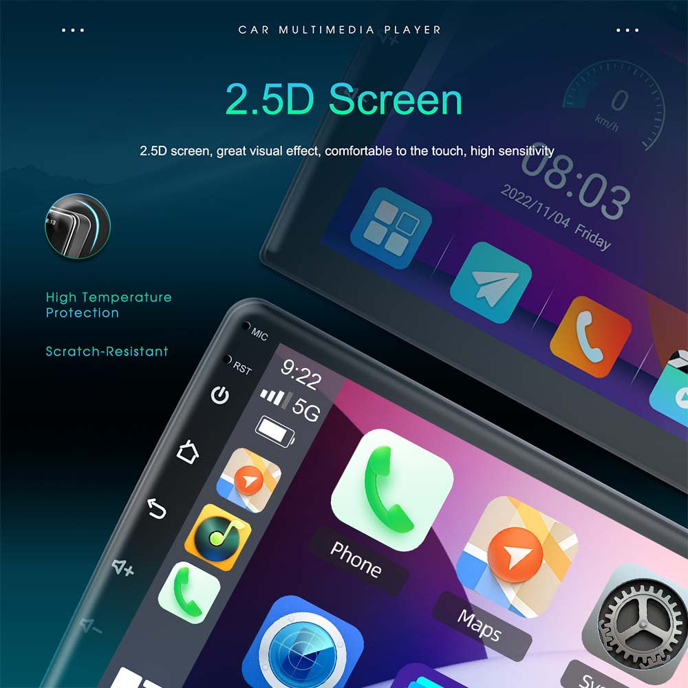 Android Autoradio – Auto Stereo – Multimedia Systeem – Navigatie Systeem – Carplay Radio – 10,1 Inch 1280P IPS Touchscreen – Draadloze CarPlay & AHD Achteruitrijcamera