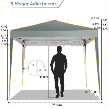 Partytent 3x3m – Buiten Tent – Vouwtent – Paviljoen – Markttent – Windbestendig Frame – Waterafstotend Polyester