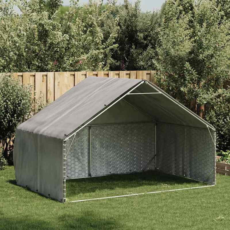 Hondenren – Buitenkennel – Hondenhok – Hondenkooi – Hondenverblijf – Verzinkt Staal – 3x2x1,9 Meter – Robuust en Duurzaam
