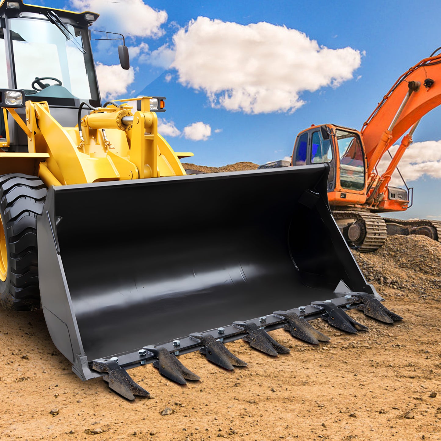 Krabbertanden – Tandenbalk – Krabtanden – Scheptanden – Graaftanden – 53 inch – Q345 Staal – Hoge Draagkracht 2070 kg