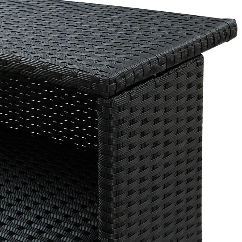 Barkruk – Bartafel – Hoog Tafel – Barmeubel – Tuinmeubel – Zwart – 120x55x110 cm – Duurzaam Houten Outdoor Tafel