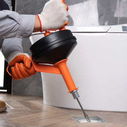 Ontstopper met boorkop – ontstoppingsveer – rioolveer – afvoerontstopper – loodgietersveer – 7,5 meter lang – flexibel staal met boormachineadapter