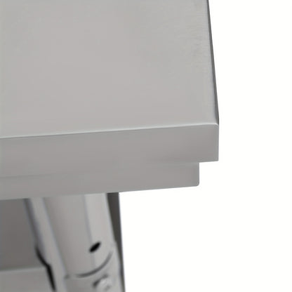 Werktafel – Werkbank – Keukentafel – RVS tafel – Prep tafel – 3-laags Opbergniveau – 119x61 cm – 201 Roestvrij Staal – Draagkracht 99,8 kg