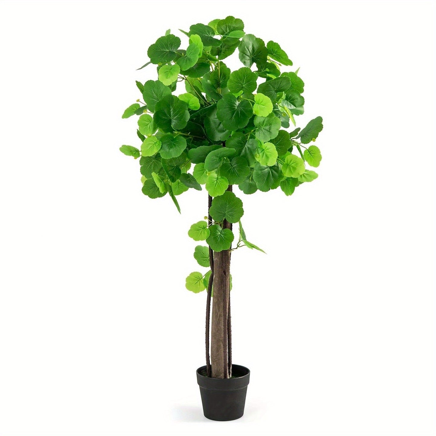 Artificial Plant 110 Cm, Artificial Plant Ornamental Apple Tree, Artificial Tree with Pot, Green Plants with Realistic Leaves & Wooden Trunk, Decorative Plant Houseplant for Home Office, Green