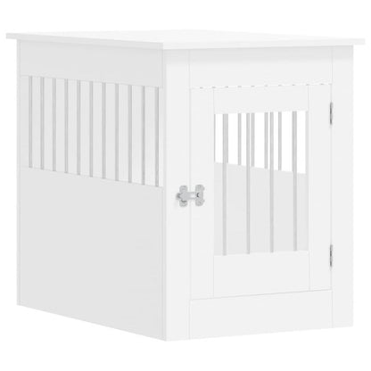 Hondenbench – Hondenkennel – Hondenkooi – Hondenhok – Hondenverblijf – Met Afneembaar Deksel – Stevige Metaalconstructie – 55x80x68 cm – Zwart-Wit – Geschikt Voor Binnen & Buiten