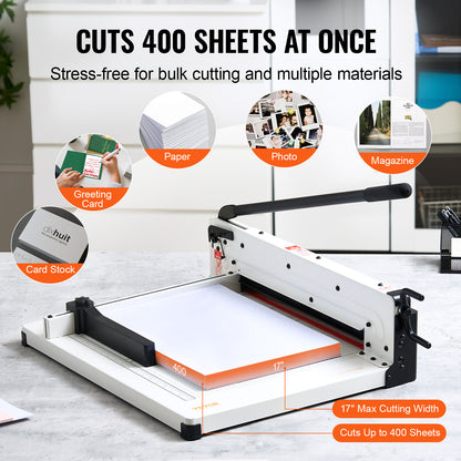 Snijmachine – Papierknipper – Guillotine – Papiercutter – Snijmachine A4 – 30 cm Snijlengte – Tot 400 Vellen Capaciteit