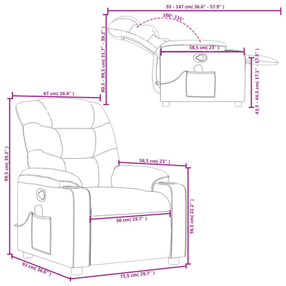 Relaxfauteuil – Relaxstoel – Ligstoel – Verstelbare Stoel – Massagefauteuil – Kunstleer Bekleding – Massagefunctie met 6 Punten