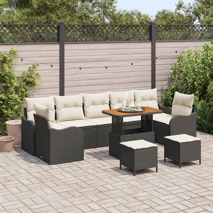 Modulaire Loungeset Tuin – Tuinmeubel – Loungeset Buiten – Tuinbank – Terrasmeubilair – Weerbestendig Materiaal – Verstelbare Poten – Crème Witte Kussens