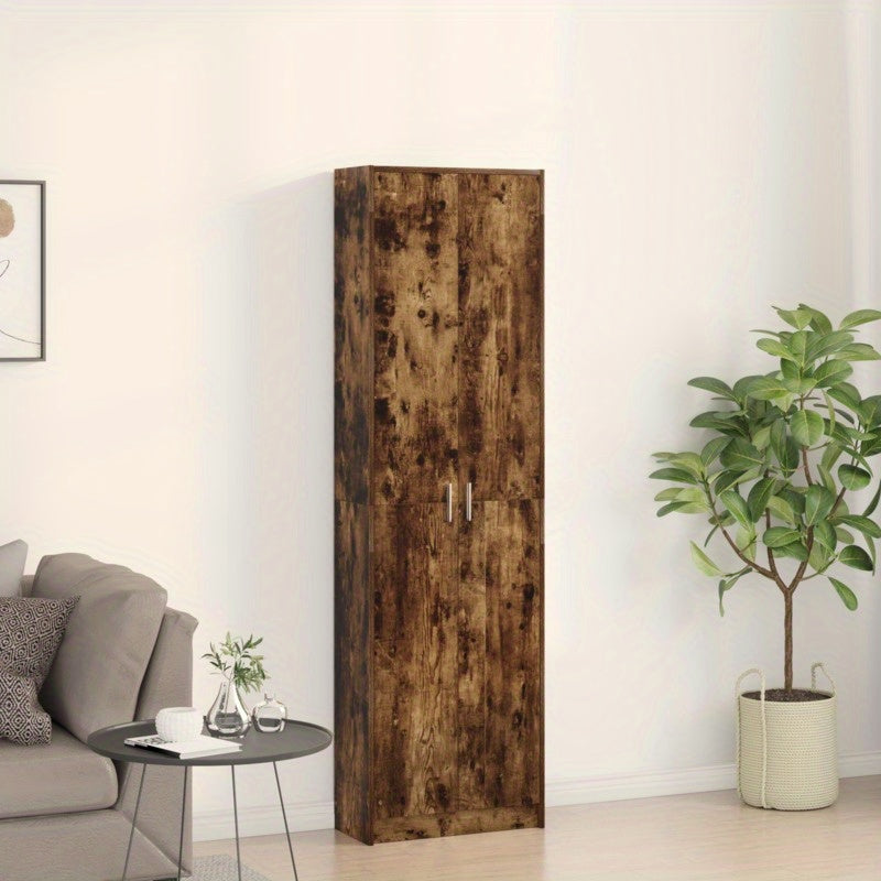 Kledingkast Modern – Garderobekast – Linnenkast – Kasten – Bergkast – Smoked Oak Finish – Ruimtebesparend Ontwerp (55x25x189 cm)