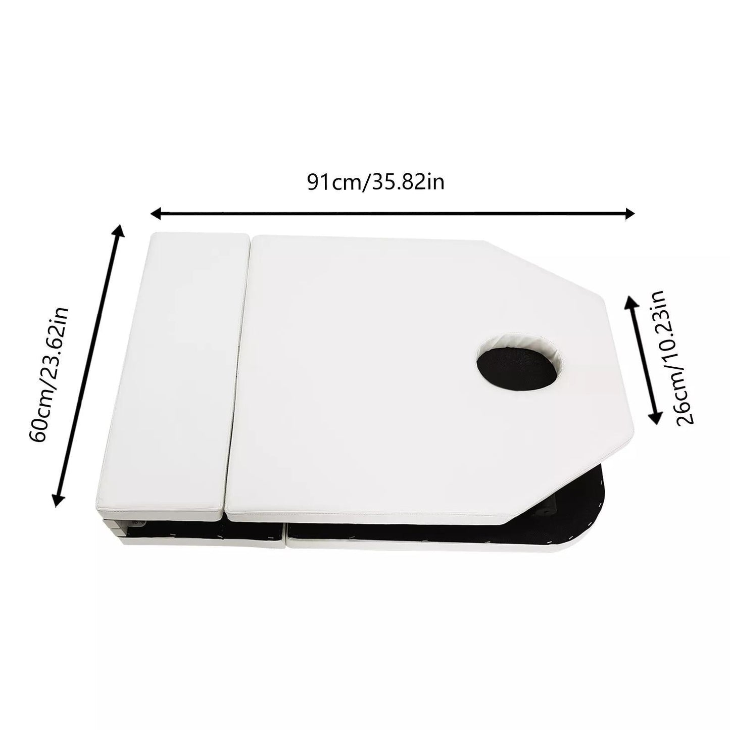 Massagebank – Massagetafel – Massagebed – Spa Bed – Wellnessbed – Wit – Extra Lang 180 cm – Draagkracht 250 kg