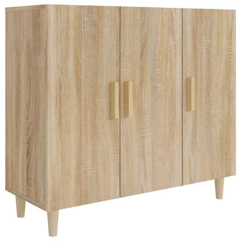 Sideboard – Dressoir – Opbergkast – Kast – Braun – Sonoma Eiken – Veel Opbergruimte – Duurzaam Hardhout