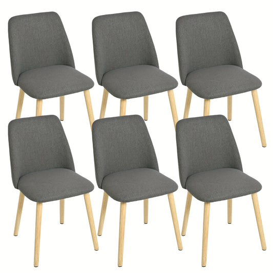 Eetkamerstoel – Dinerstoel – Stoel Voor Eetkamer – Keukenstoel – Moderne Stoel – Licht Beige Stof – Ergonomisch Design – Massief Houten Poten