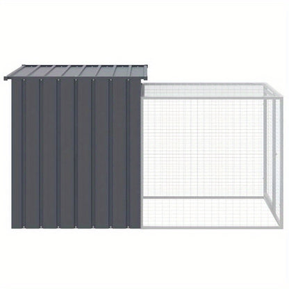 Kippenren – Kippenhok – Kipren – Pluimvee Ren – Kippen Kooi – Antraciet – Gegalvaniseerd Staal – 110x201x110 cm – Weerbestendig – Ruim Design