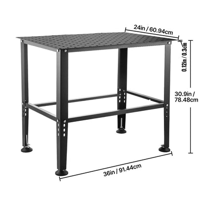 Laswerkbank – Lastafel – Werkbank – Mobiele Werktafel – Soldeertafel – Carbonstaal – 91x61 cm – 360 kg Draagvermogen