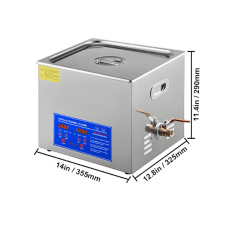 Ultrasone Reinigingsmachine – Ultrasoon Cleaner – Sieraden Reiniger – RVS Reinigingsapparaat – Digitale Timer – 15 Liter Inhoud – Roestvrij Staal & Verwarming