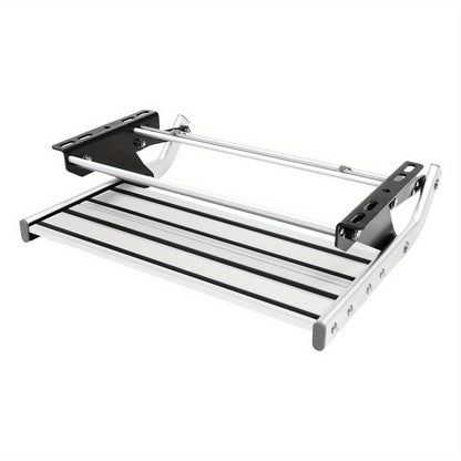 Aluminium Opstapje RV – Opklapbare Campertrap – Metalen Stap – Motorhome Stap – Niet-slip Platform – Lichtgewicht Aluminium – Draagvermogen 150 kg