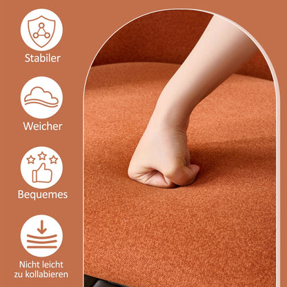 Walvishaai Loungestoel – Designstoel – Fauteuil – Relaxstoel – Accentstoel – Baksteenrood – Krasbestendige Stof – Comfortabele Gevoerde Zitplaats