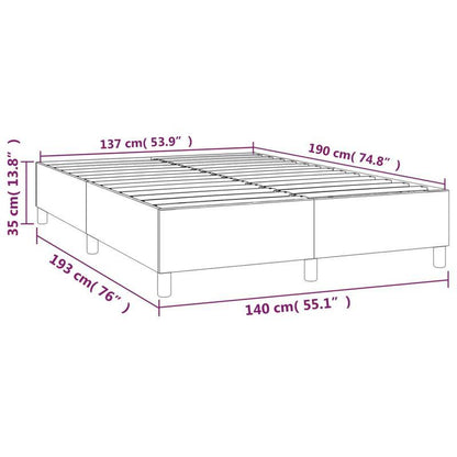 Bedframe 140x190 – Tweepersoonsbed – Eenpersoonsbed – Slaapbank – Boxspring – Zwart Kunstleer – Hardhouten Frame – Eenvoudige Montage – Minimalistisch Hoofdbord