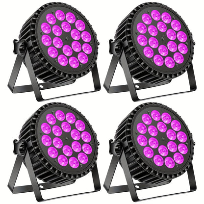 LED Par Lamp – Podiumverlichting – Feestverlichting – Disco Licht – Stage Light – RGBWA + UV 6-in-1 LED’s – Aluminium Behuizing Met DMX 7/10-Kanaals En Strobe Effect