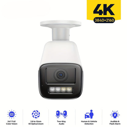 Beveiligingscamera – Camerabewaking – Bewakingscamera – Buitencamera – IP Camera – 4X Optische Zoom – Kleurennachtzicht Met Anti-Fog