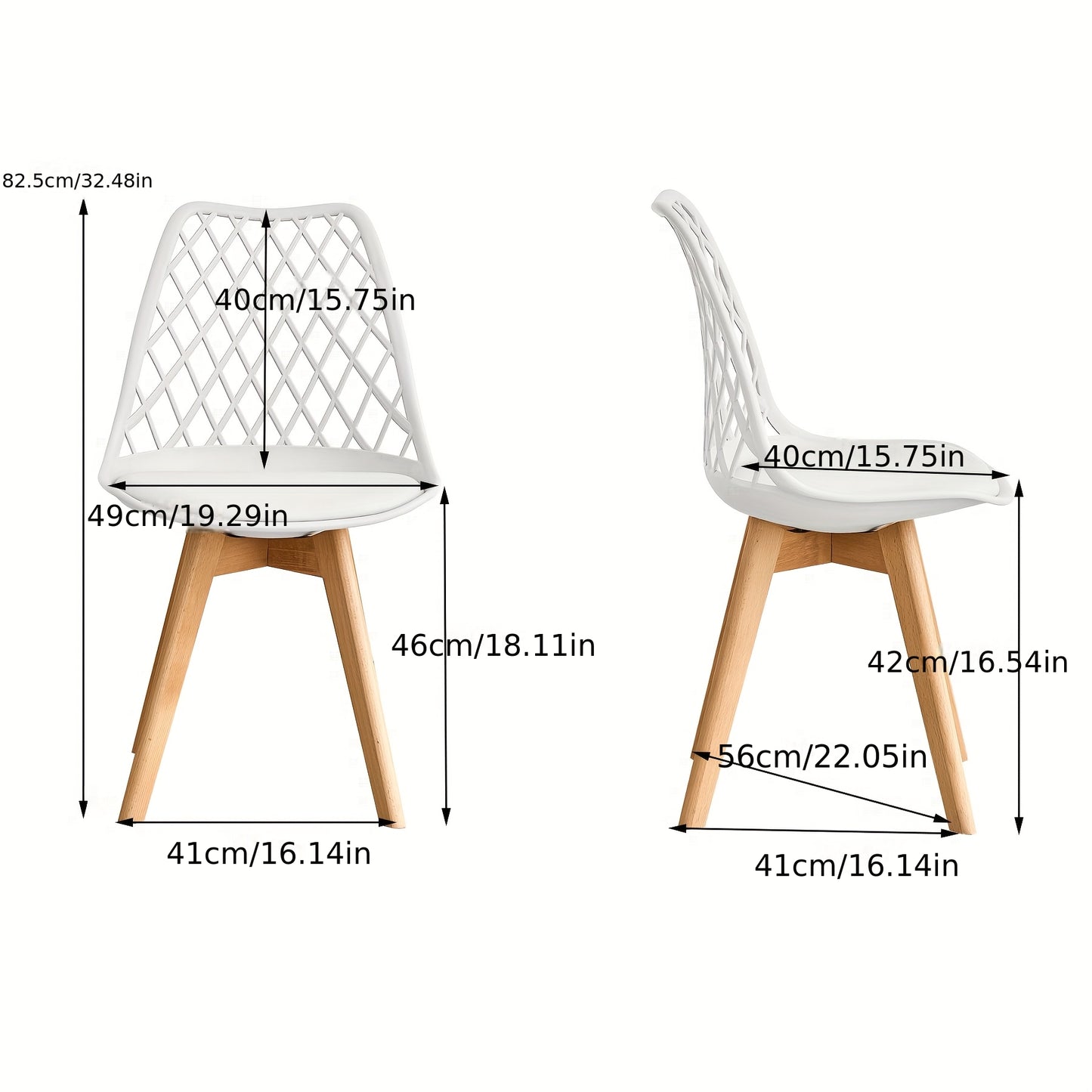 Eetkamerstoel – Stoel – Kuipstoel – Keukenstoel – Woonkamerstoel – Scandinavisch Design – PU Leer – Beukenhouten Poten – Ergonomisch Comfort – Kras- en Waterbestendig
