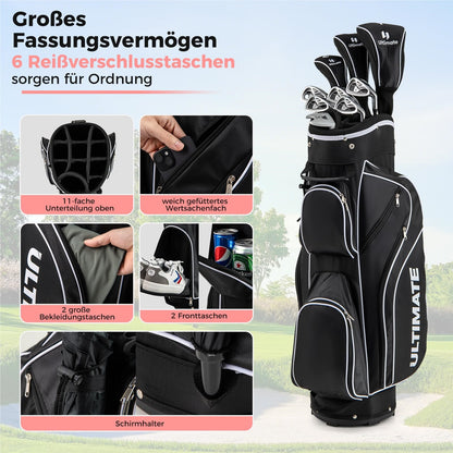 Complete Dames Golfset – Golfclubs Set – Golfset Dames – Rechtshandig Golfset – 9/11 Delig – Inclusief Regenhoes – Lichtgewicht Graphiet Stelen – Volledige Set Met Tas