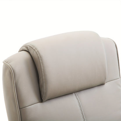 Draaifauteuil – Fauteuil – Loungestoel – Relaxstoel – Zithoekstoel – 360° Draaibaar – Verstelbare Voetensteun – Grijs Stof – Metaal – 78x71x101 cm