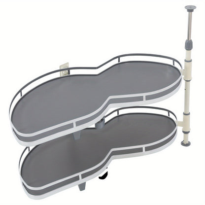 Keukenkast Organizer – Gootsteenkast Organizer – Aanrecht Organizer – Keukenrek – Badkamer Organizer – Uitschuifbaar – Hoog Belastbaar Tot 15 kg – Verstelbaar 60-75 cm – Grijs/Wit Carbon Staal