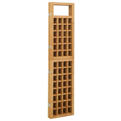 Houten Kamerscherm – Room Divider – Privacy Scherm – Ruimteverdeler – Plantenrek – Massief Vurenhout – 161 x 180 cm – 4 Panelen Inklapbaar – Warm Bruin