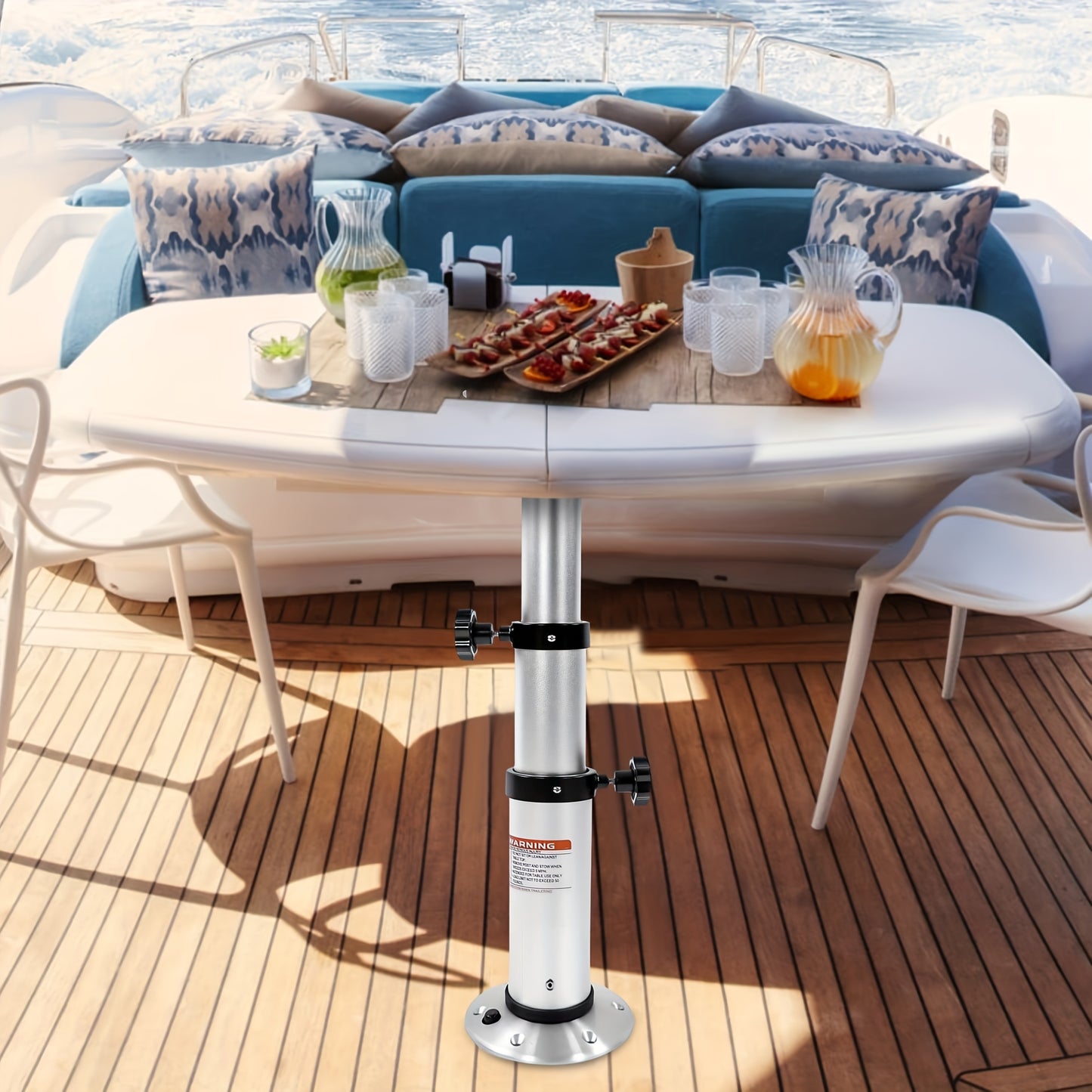 campingtischpoot – verstelbare tafelpoot – campingtafel poot – boot tafelpoot – camper tafelpoot – 3-niveaus verstelbaar 42-75 cm – duurzaam aluminium telescopisch