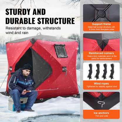 Pop-up IJsvis Shelter – IJsvis Tent – IJsvis Shelter – Vistuinhuis – Vistuinhut – Lichtgewicht & Draagbaar – Water- en Windbestendig Polyester