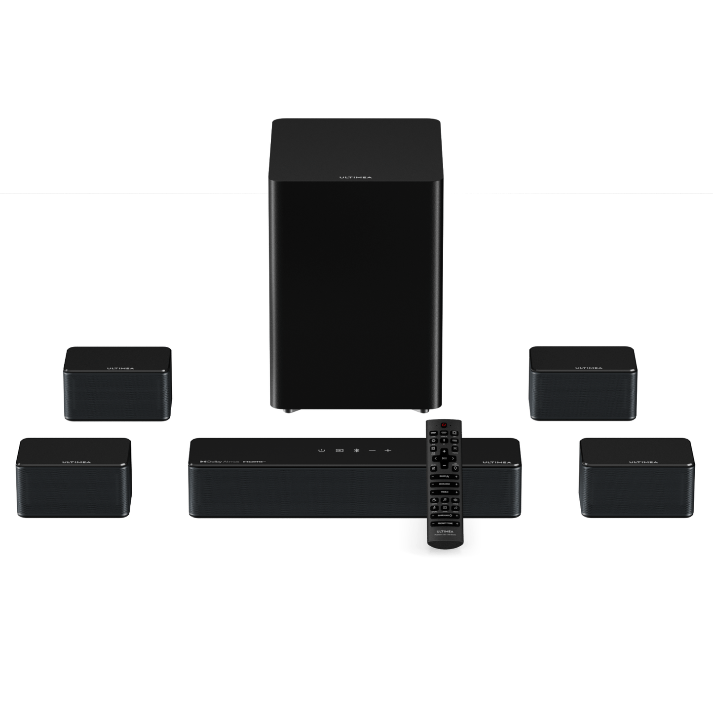 Soundbar – Surround Set – Home Cinema Geluid – Draadloze Subwoofer – Dolby Atmos – 7.1 Kanaals – 500W Vermogen – Bluetooth 5.3 Met App Bediening