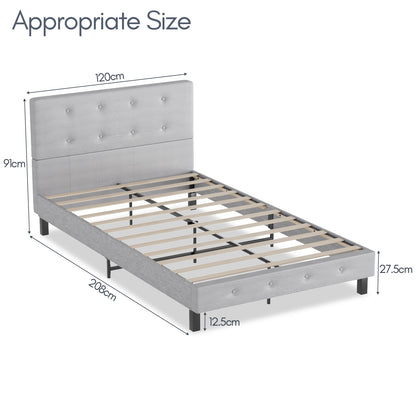 Bed Frame Robust Bed Frame 120*200CM/140*200CM Slatted Frame Maximum Load Capacity 350 Kg for Imitation Leather
