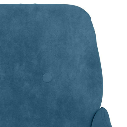 Fauteuil – Fauteuils – Loungestoel – Relaxfauteuil – Draaifauteuil – Velvet Blauw – Compact Formaat 62x79x79 cm – Zachte Fluwelen Bekleding