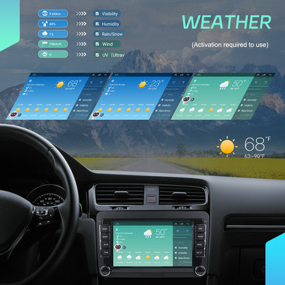 Autoradio – Car Stereo – Auto Radio – 1 DIN – 2 DIN – 7” Touchscreen – Android 15 – Qualcomm Octa-Core Processor – Draadloos CarPlay & Android Auto - QUORE