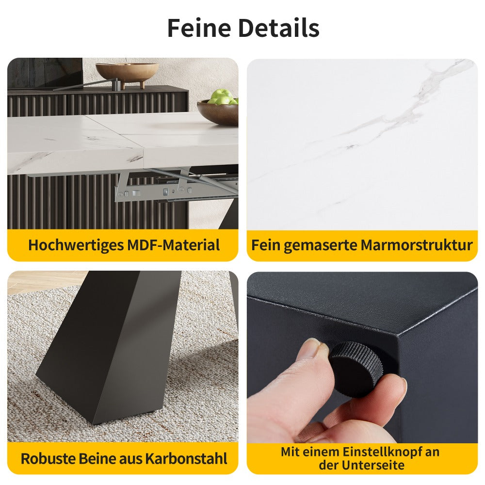Eetkamerstoelen – Stoelen – Dining Chairs – Keukenstoelen – Zitmeubilair – Velvet Bekleding – Metalen Frame – Set Van 4 – Comfortabele Rugleuning