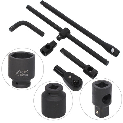 Impact Steeksleutelset – Dopsleutelset – Ratelsleutelset – Momentsleutel – Auto Steeksleutel – 26-delig 3/4" & 1" Aandrijving – Hittebehandeld Chroom-Vanadiumstaal – 21-65 mm Maten